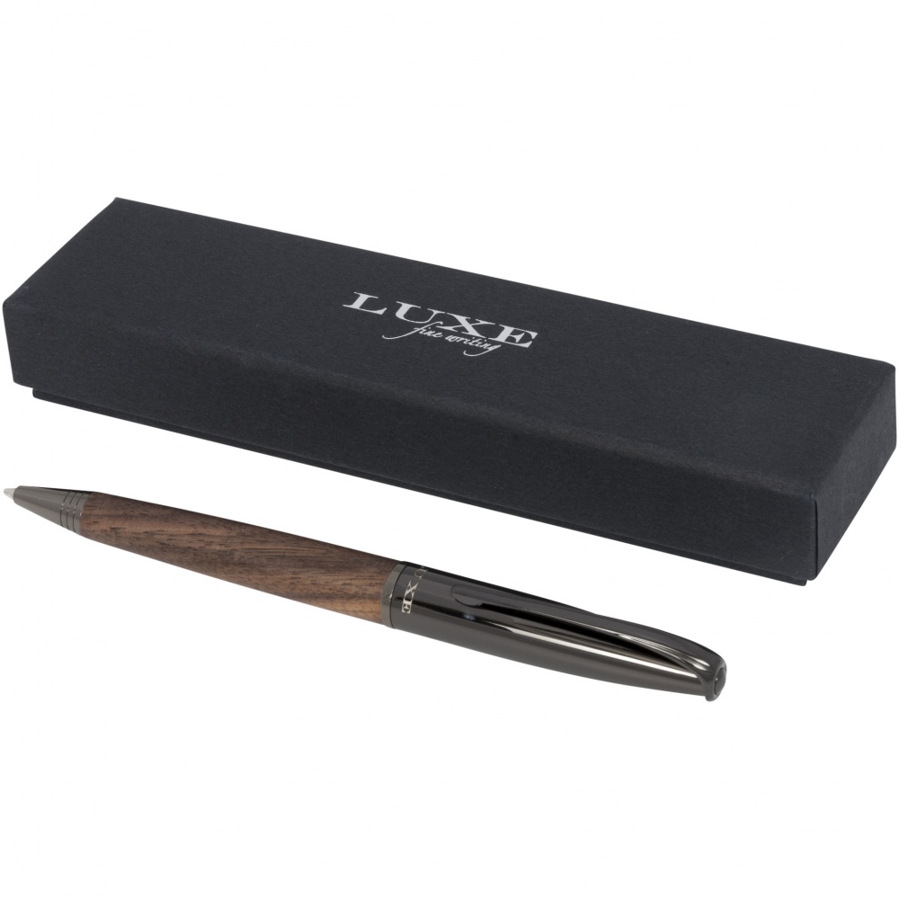 Logo trade corporate gifts image of: Loure wood barrel ballpoint pen