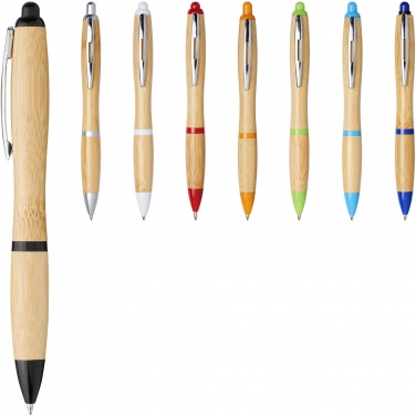 Logo trade promotional giveaways picture of: Nash bamboo ballpoint pen