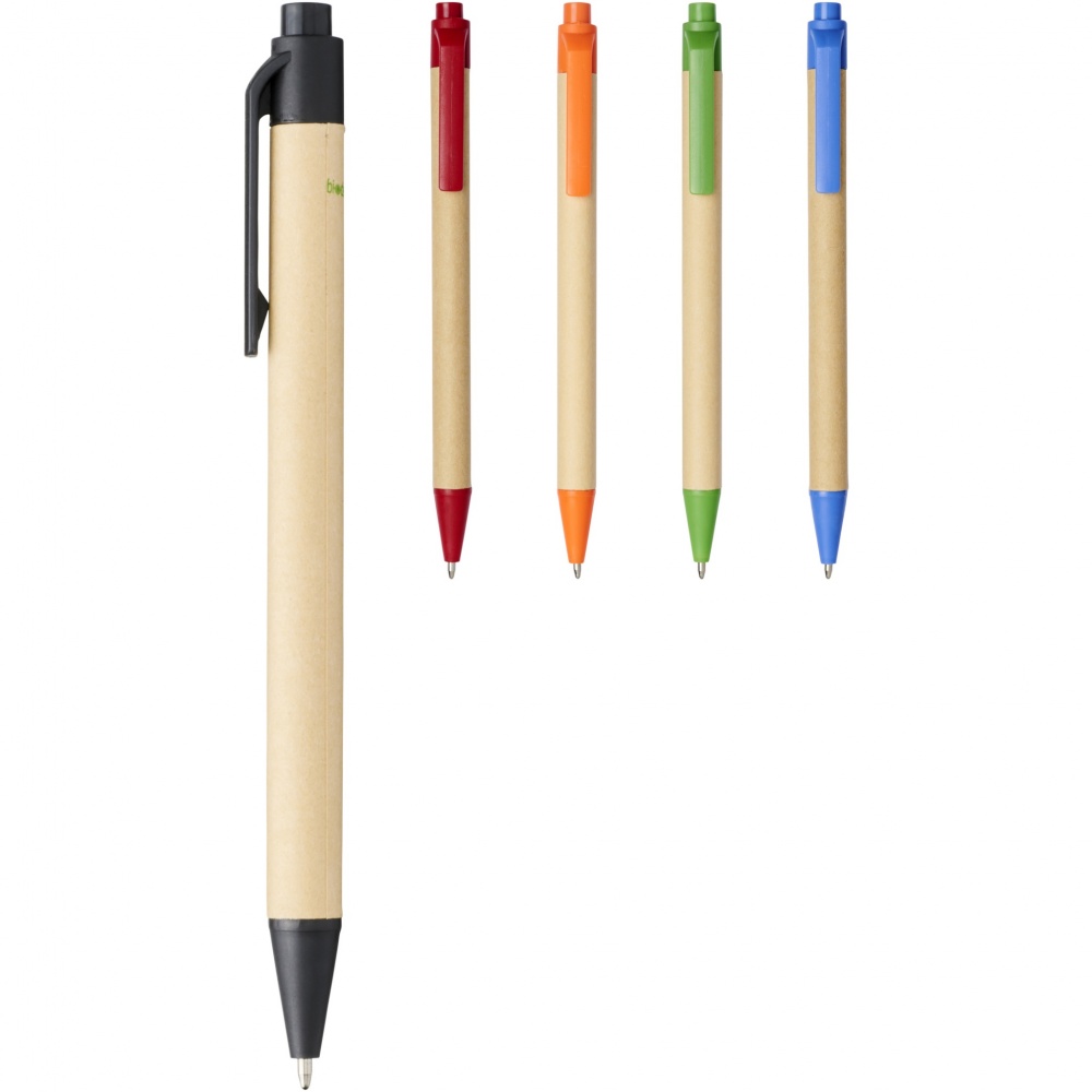 Logotrade promotional product picture of: Berk recycled carton and corn plastic ballpoint pen