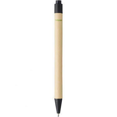 Logo trade corporate gifts image of: Berk recycled carton and corn plastic ballpoint pen