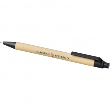 Logo trade corporate gift photo of: Berk recycled carton and corn plastic ballpoint pen