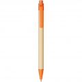 Berk recycled carton and corn plastic ballpoint pen, Orange