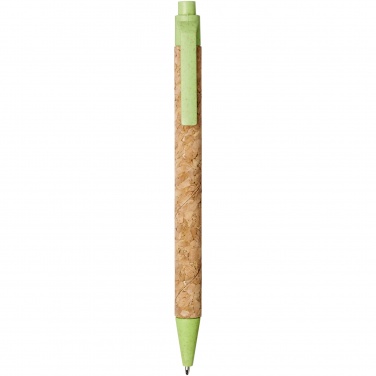 Logo trade advertising products picture of: Midar cork and wheat straw ballpoint pen