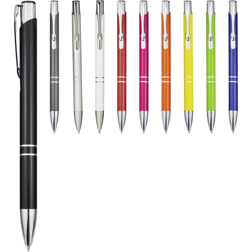 Logotrade promotional giveaways photo of: Moneta aluminium click ballpoint pen (black ink)