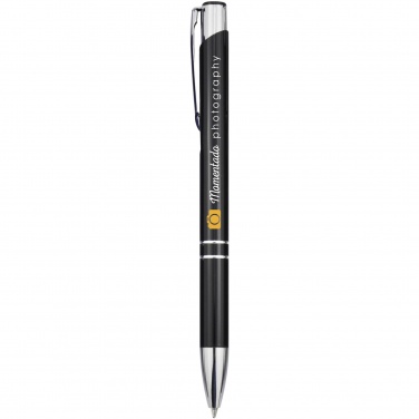 Logo trade business gifts image of: Moneta aluminium click ballpoint pen (black ink)