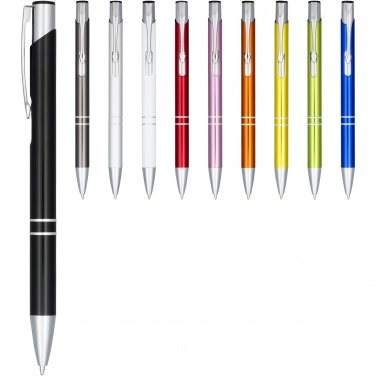 Logotrade promotional gift image of: Moneta anodized aluminium click ballpoint pen