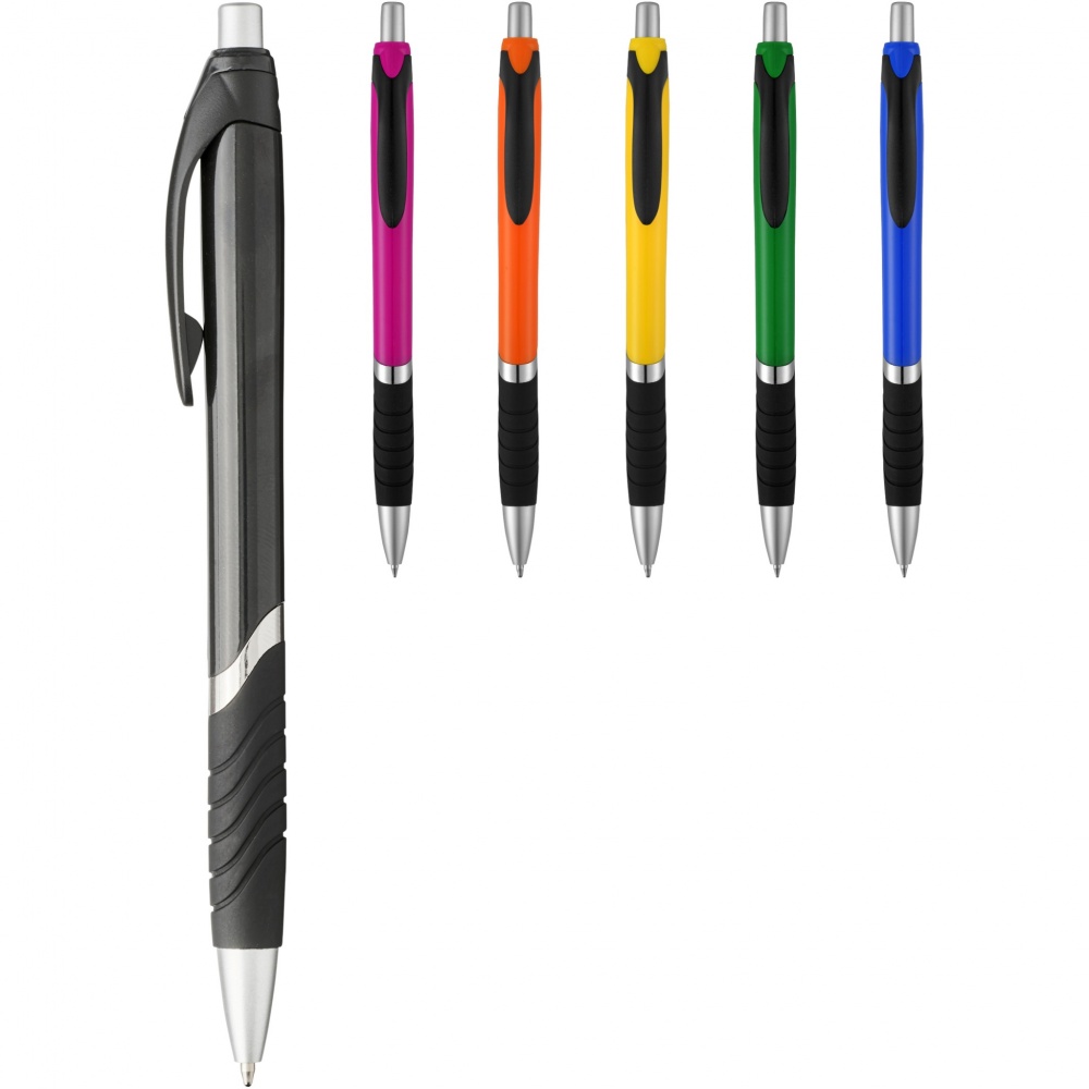 Logo trade corporate gift photo of: Turbo ballpoint pen with rubber grip