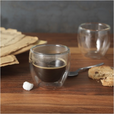 Logo trade promotional items image of: Boda 2-piece glass espresso cup set