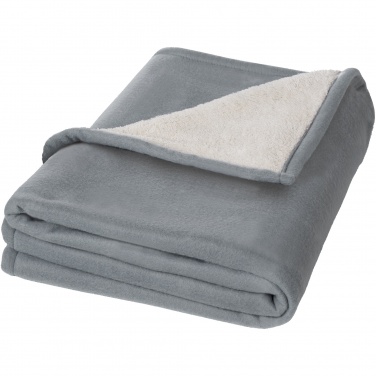 Logo trade promotional product photo of: Springwood soft fleece and sherpa plaid blanket