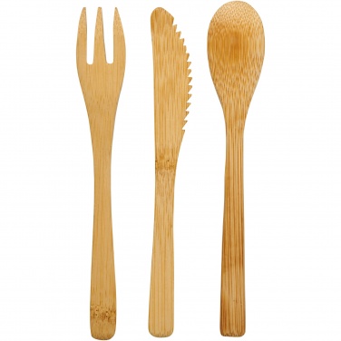 Logo trade business gift photo of: Celuk bamboo cutlery set