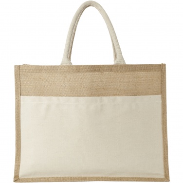 Logotrade promotional products photo of: Mumbay cotton pocket jute tote bag 18L