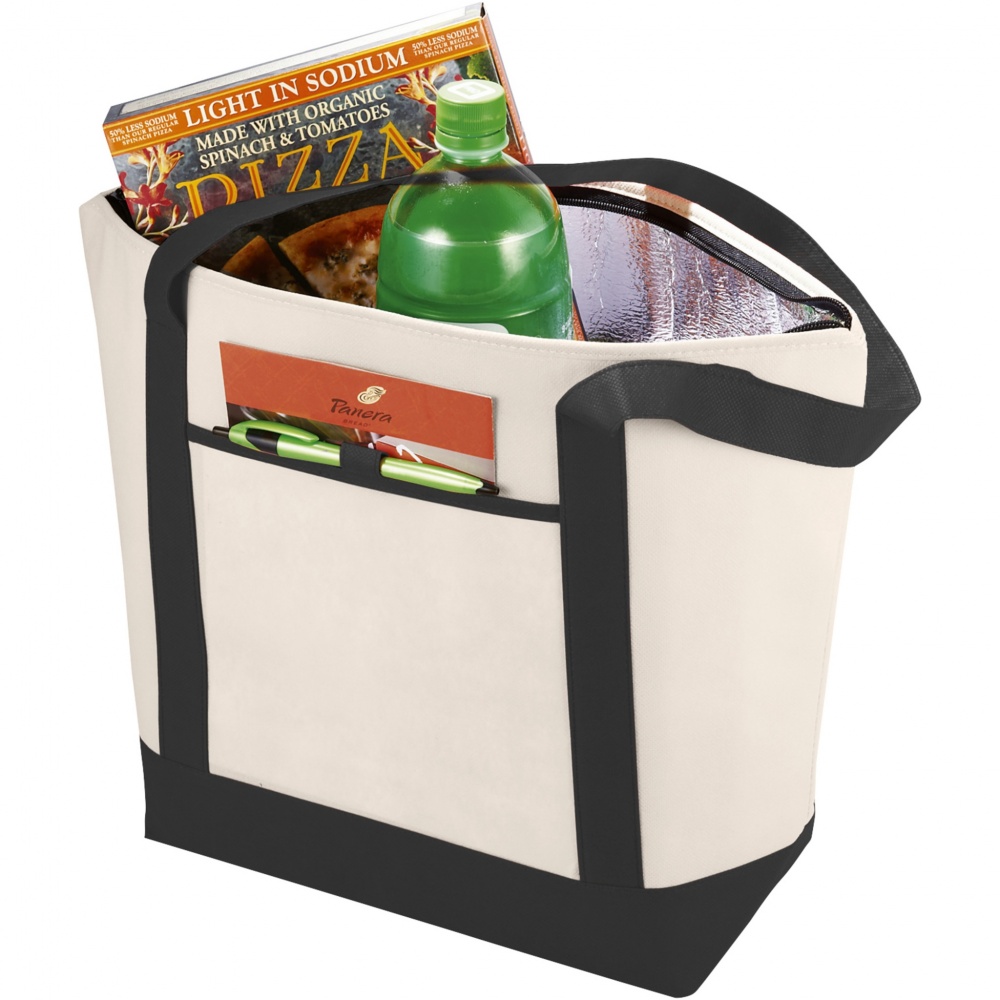 Logo trade corporate gifts image of: Lighthouse non-woven cooler tote 21L