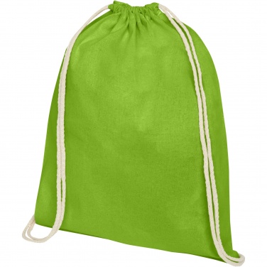 Logo trade promotional gifts image of: Oregon 100 g/m² cotton drawstring bag 5L