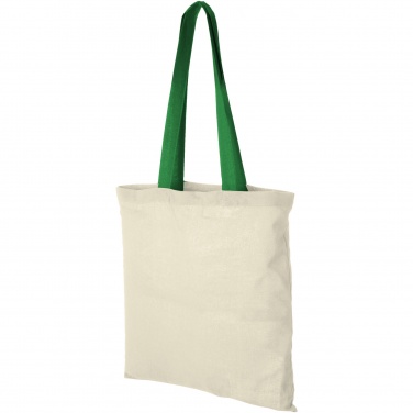 Logotrade promotional item picture of: Nevada 100 g/m² cotton tote bag coloured handles 7L