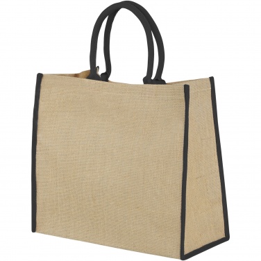 Logotrade promotional products photo of: Harry coloured edge jute tote bag 25L