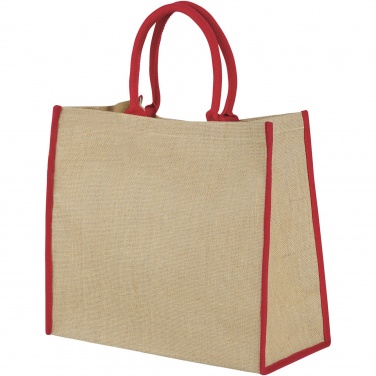 Logotrade promotional giveaways photo of: Harry coloured edge jute tote bag 25L