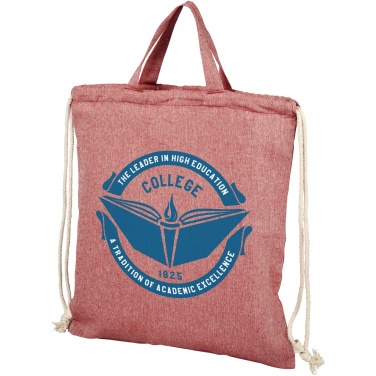 Logo trade promotional merchandise picture of: Pheebs 150 g/m² recycled drawstring bag 6L