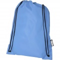 Oriole RPET drawstring bag 5L, Light blue