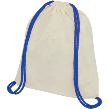 Logotrade corporate gifts photo of: Oregon 100 g/m² cotton drawstring bag with coloured cords 5L