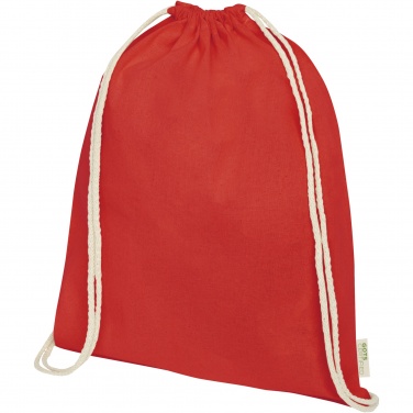 Logo trade promotional merchandise picture of: Orissa 100 g/m² organic cotton drawstring bag 5L