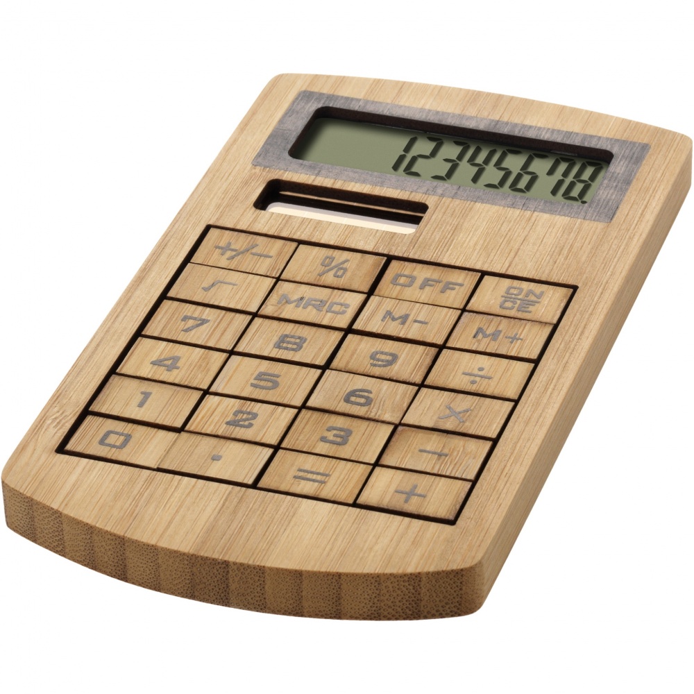 Logo trade promotional item photo of: Eugene calculator made of bamboo