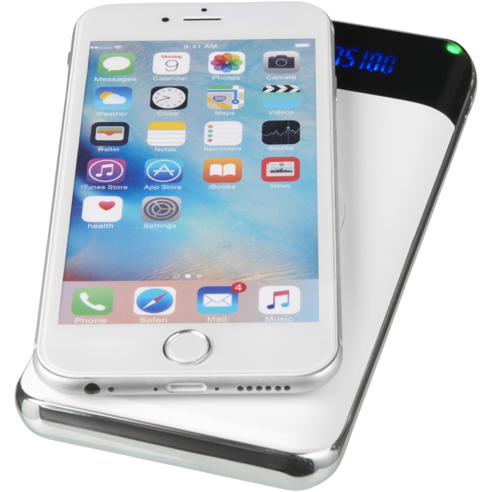 Logo trade corporate gifts image of: Constant 10.000 mAh wireless power bank with LED