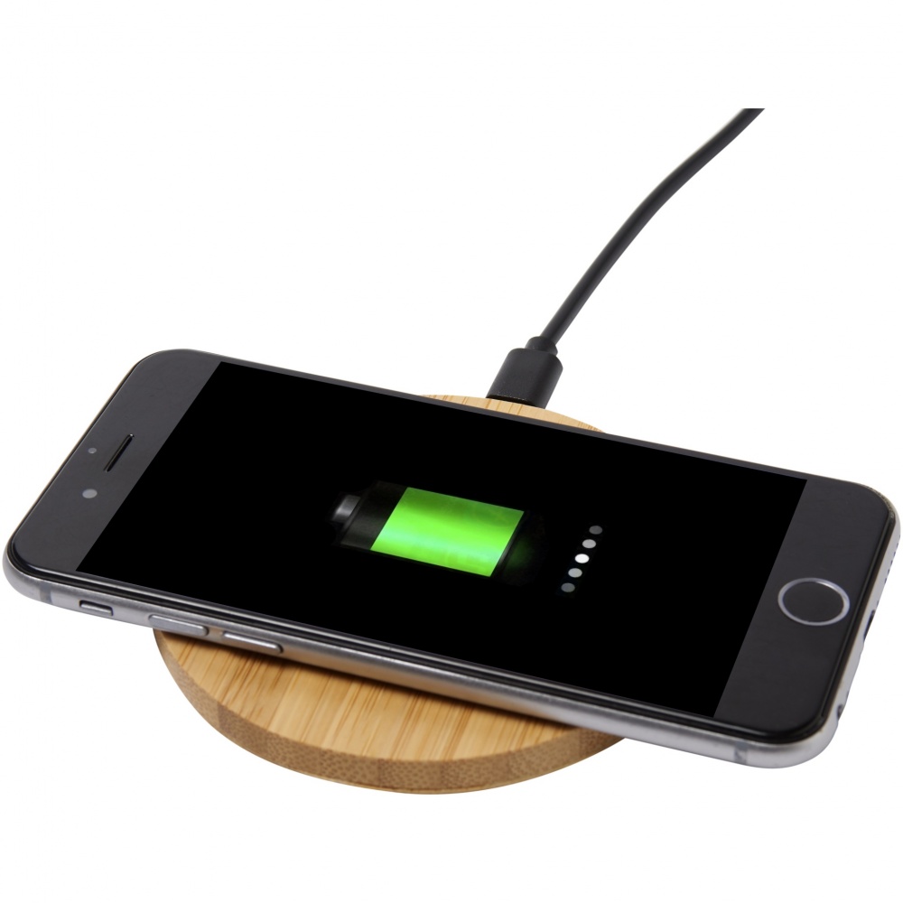 Logotrade promotional merchandise picture of: Essence 5W bamboo wireless charging pad