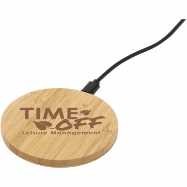 Logo trade corporate gift photo of: Essence 5W bamboo wireless charging pad