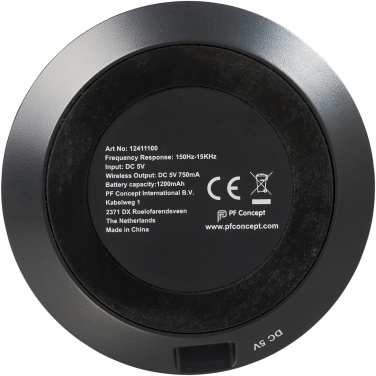 Logo trade promotional items image of: Fiber 3W wireless charging Bluetooth® speaker