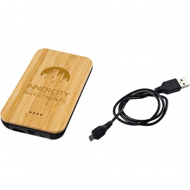 Logotrade promotional products photo of: Future 6000 mAh bamboo/fabric wireless power bank