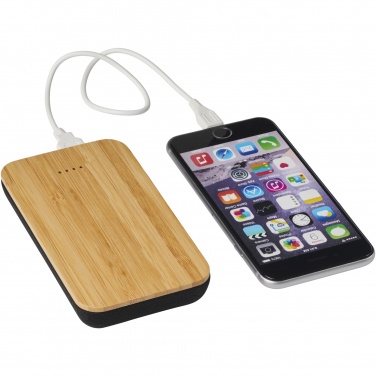 Logo trade advertising product photo of: Future 6000 mAh bamboo/fabric wireless power bank