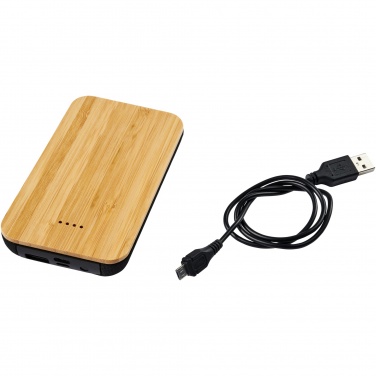 Logo trade promotional product photo of: Future 6000 mAh bamboo/fabric wireless power bank