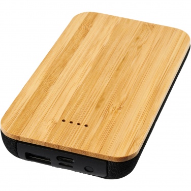 Logotrade business gifts photo of: Future 6000 mAh bamboo/fabric wireless power bank