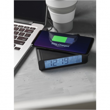 Logotrade business gift image of: Seconds 5W wireless charging clock