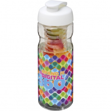 Logo trade corporate gifts picture of: H2O Active® Base 650 ml flip lid sport bottle & infuser