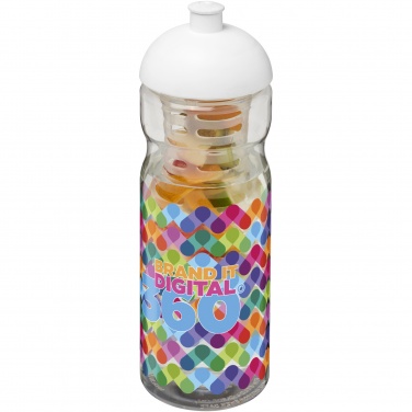 Logo trade corporate gifts image of: H2O Active® Base 650 ml dome lid sport bottle & infuser