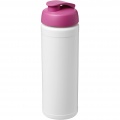 Baseline® Plus 750 ml flip lid sport bottle, White / Pink