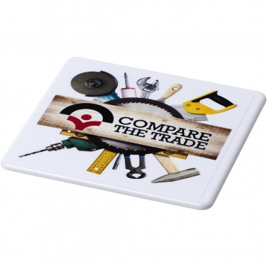 Logo trade business gift photo of: Renzo square plastic coaster