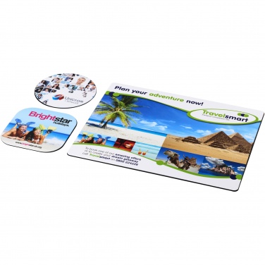 Logotrade advertising product image of: Brite-Mat® mouse mat and coaster set combo 1