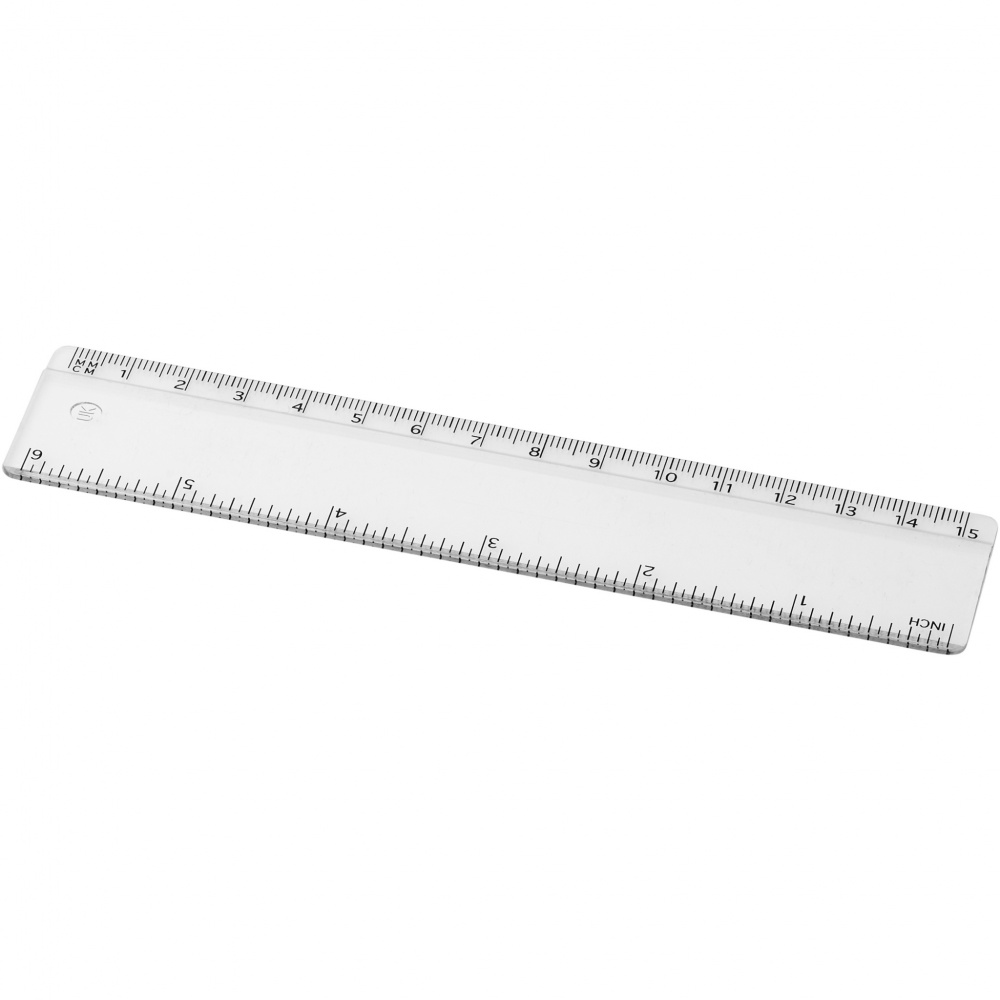 Logo trade promotional merchandise picture of: Renzo 15 cm plastic ruler