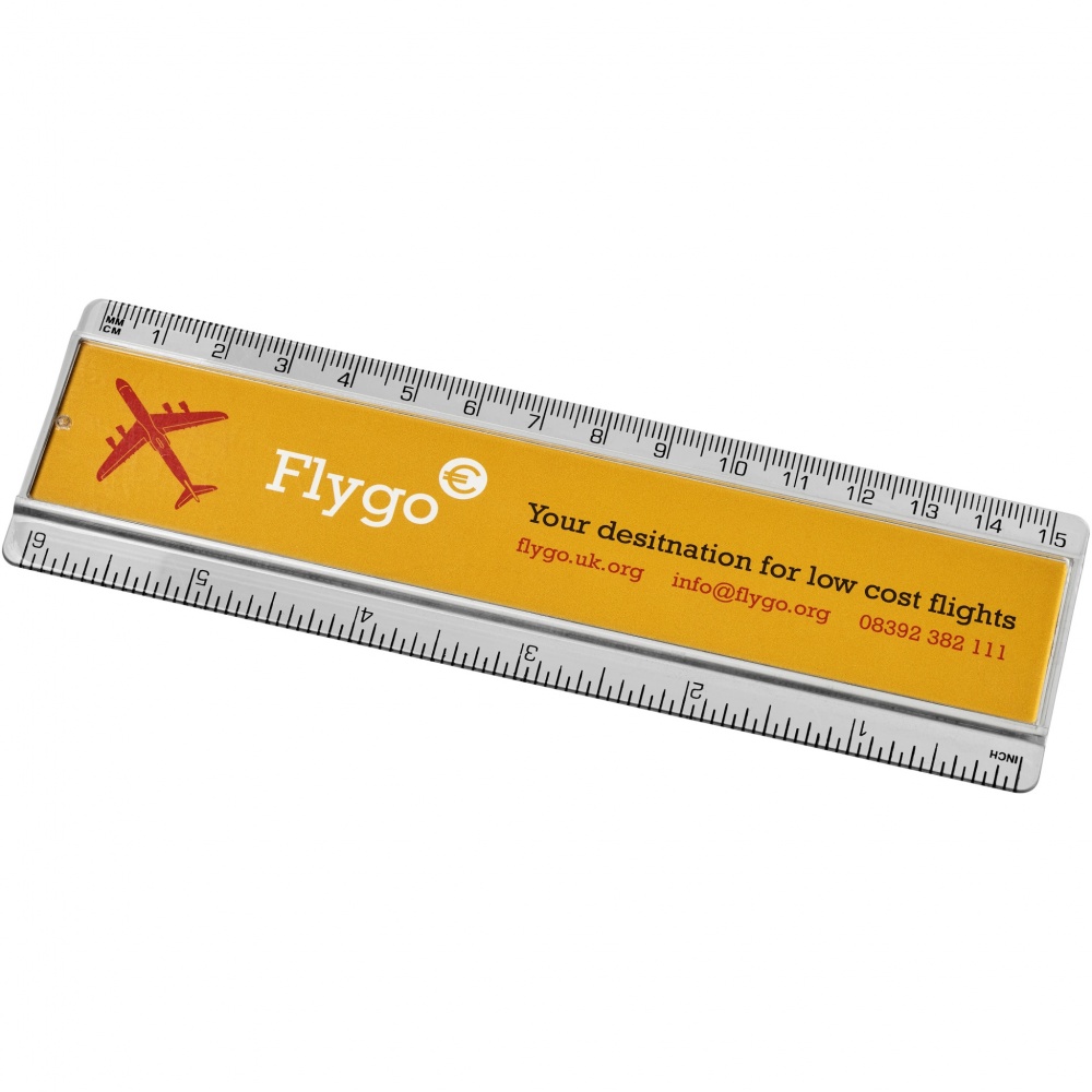 Logotrade promotional merchandise picture of: Ellison 15 cm plastic insert ruler