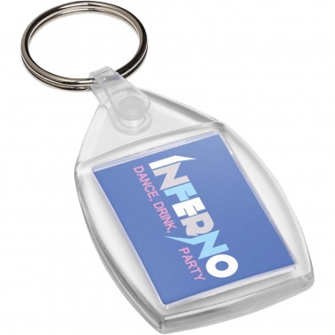 Logo trade promotional gift photo of: Lita P6 keychain with plastic clip