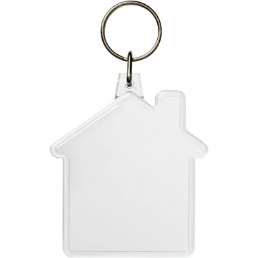 Logo trade promotional giveaway photo of: Combo house-shaped keychain