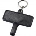 Largo plastic radiator key with keychain, Solid black