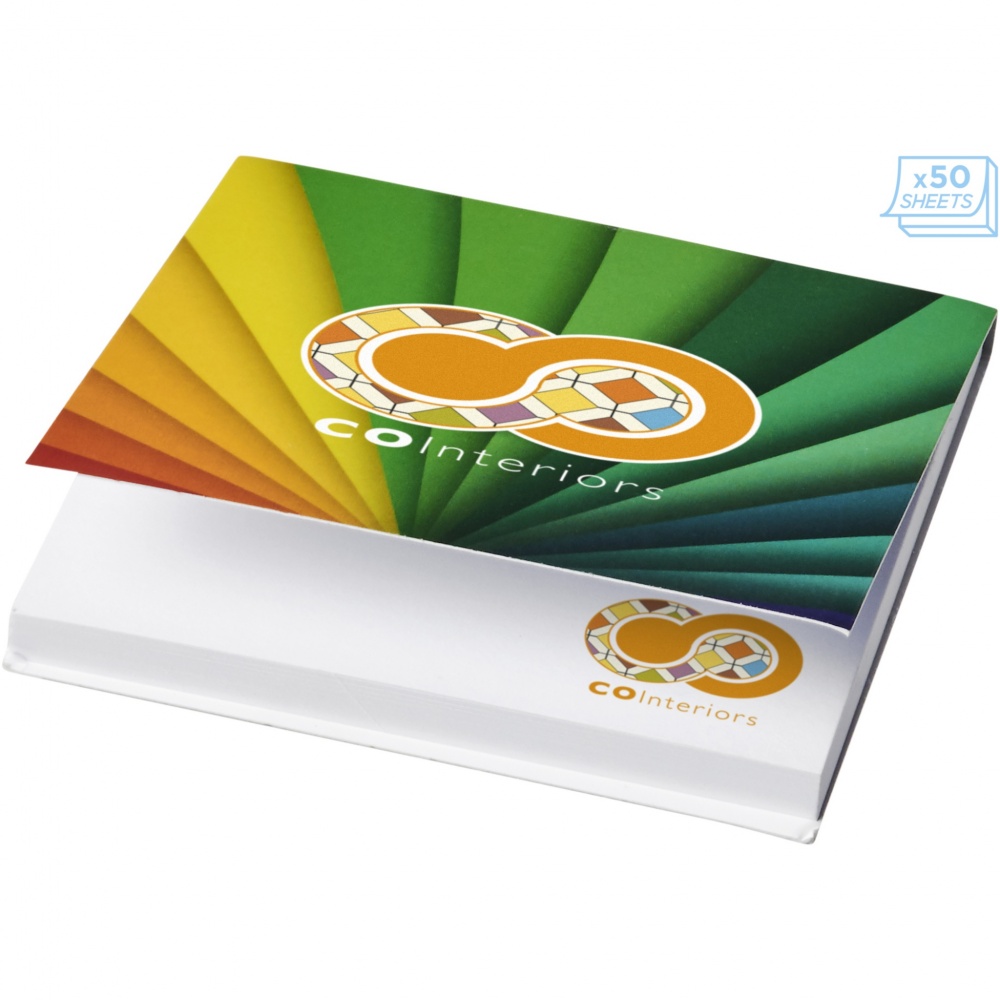 Logo trade promotional merchandise image of: Sticky-Mate® soft cover squared sticky notes 75x75mm