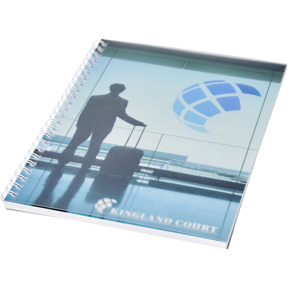 Logo trade corporate gift photo of: Desk-Mate® wire-o A5 notebook PP cover