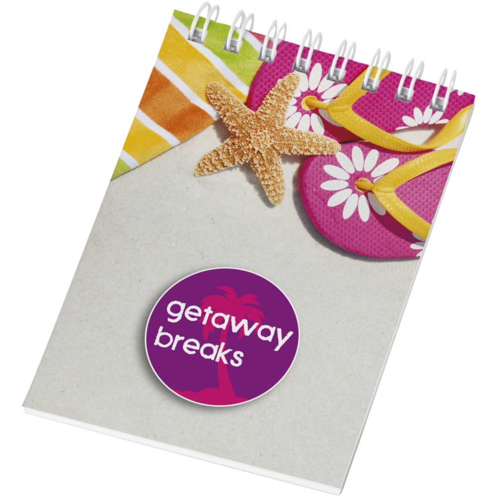 Logo trade promotional giveaways image of: Desk-Mate® spiral A7 notebook