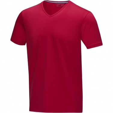 Logo trade corporate gifts image of: Kawartha short sleeve men's organic V-neck t-shirt