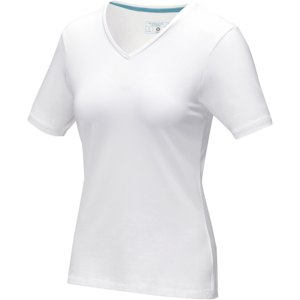 Logo trade promotional products image of: Kawartha short sleeve women's organic V-neck t-shirt