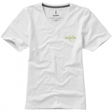 Logo trade promotional gift photo of: Kawartha short sleeve women's organic V-neck t-shirt